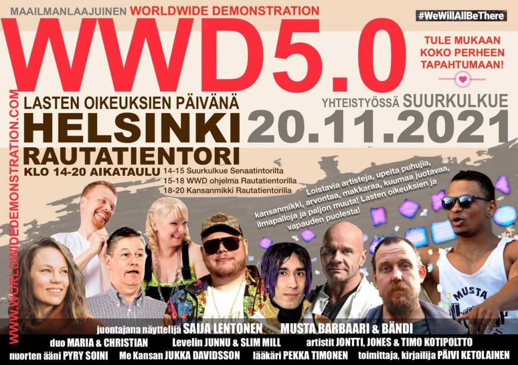 WorldWide Demonstration Helsinki 20.11.2021.